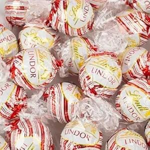 LindtLindoor White Chocolate Peppermint Truffles Milk Chocolate Candy - (2lb 60 Pcs)