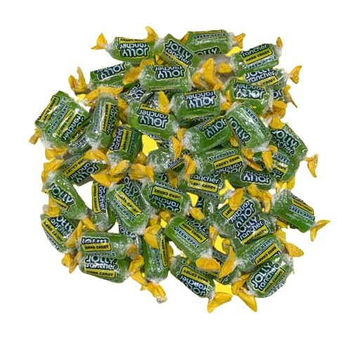 Jolly Rancher Premium Flavored Hard Candy - Individually Wrapped - Bulk Candy Bag - Long-Lasting Fruit Flavor Delight - Resealable Bag (3 Pound, Green Apple)
