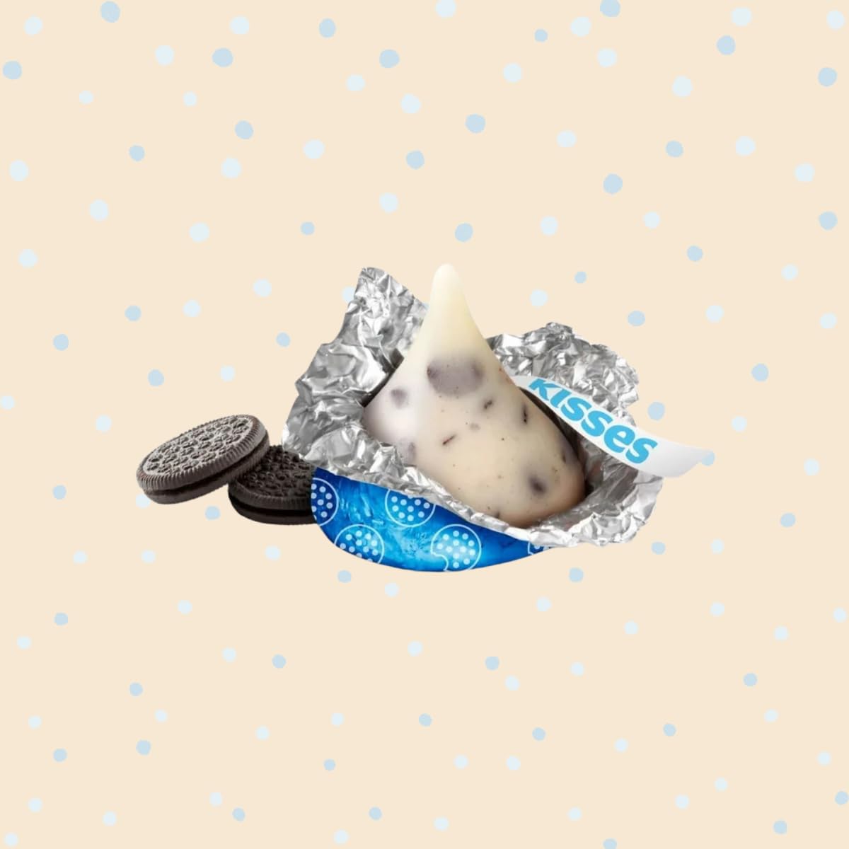 Hershey'ss Cookies & Cream Kisses Milk Chocolate candy - (1LB 90 pcs)