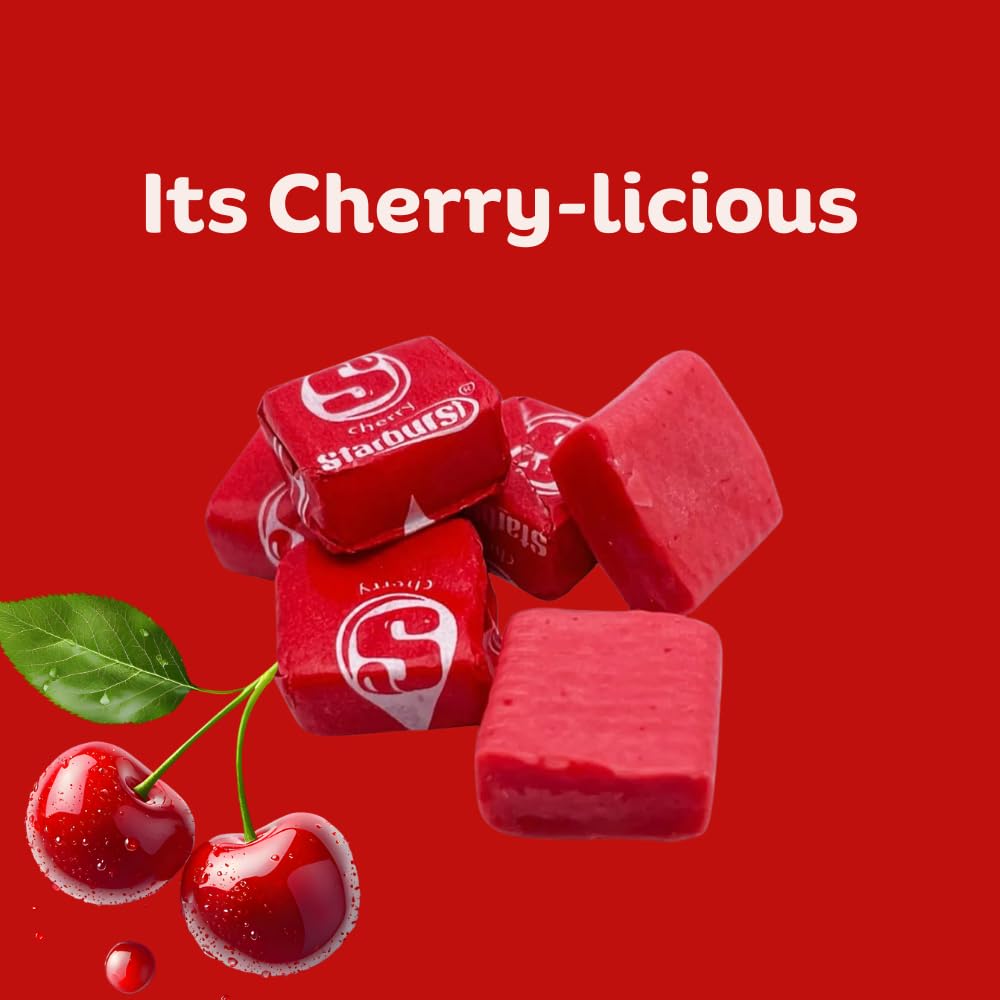 Starburst Cherry Easter Chews Candy Variety Packs - (1lb) Cherry Flavor Bulk candy - Individually Wrapped candy for Easter, Birthday Parites, Pinata & other.