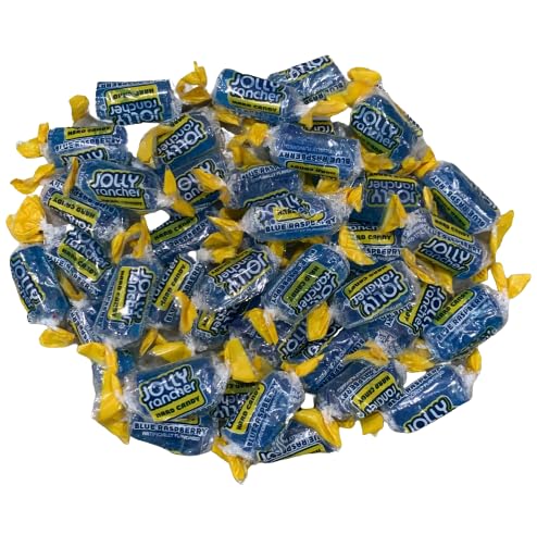 Jolly Rancher Premium Flavored Hard Candy - Individually Wrapped - Bulk Candy Bag - Long-Lasting Fruit Flavor Delight - Resealable Bag (1.5 Pound, Blue Raspberry)