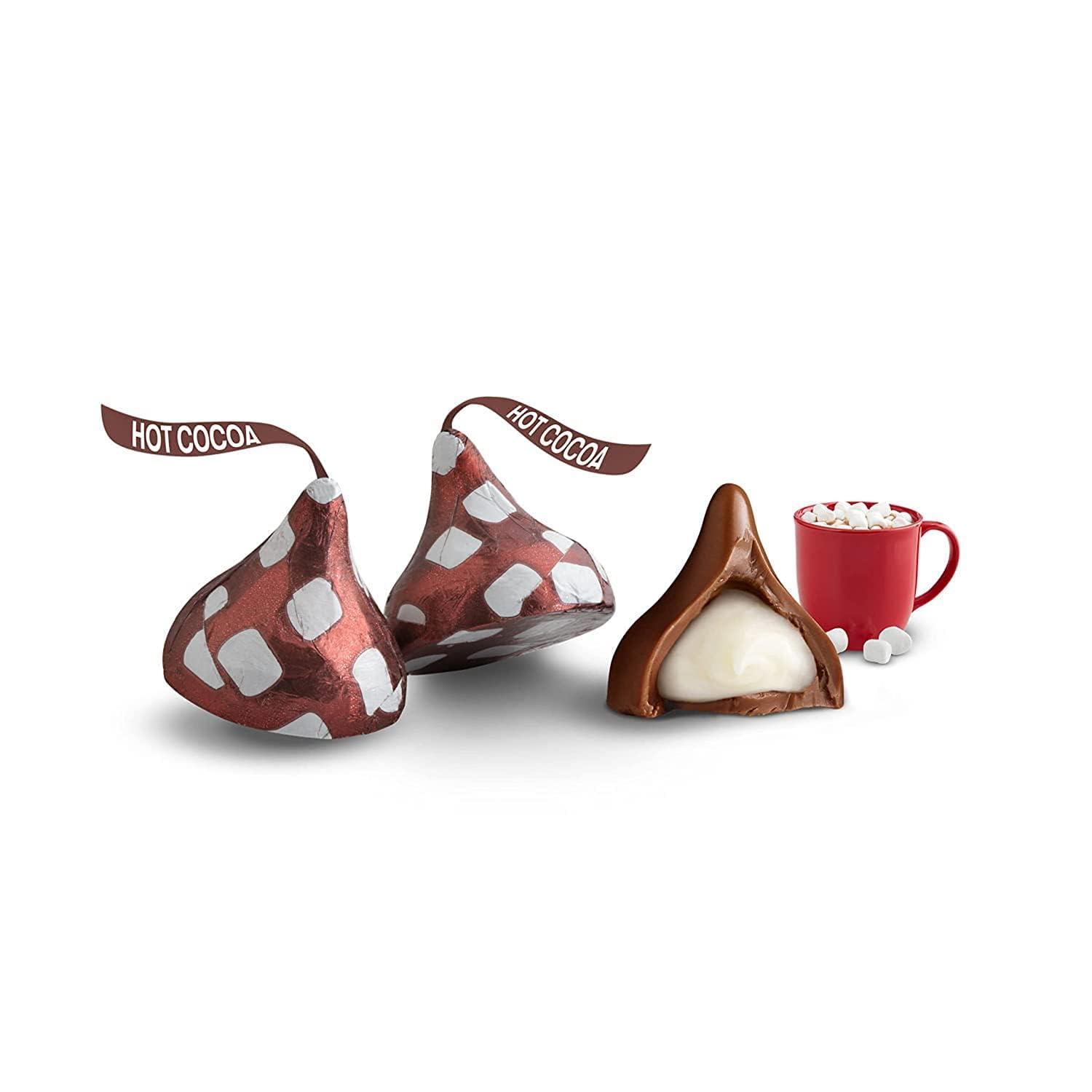 Hershey'es Hot Cocoa Kisses Mother Days Chocolate Candy - 1lb (100 pcs)