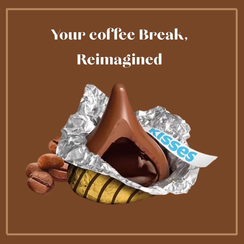 Hershey'ss Cafe Moka Kisses Milk Chocolate candy - (1 LB 90 pcs)
