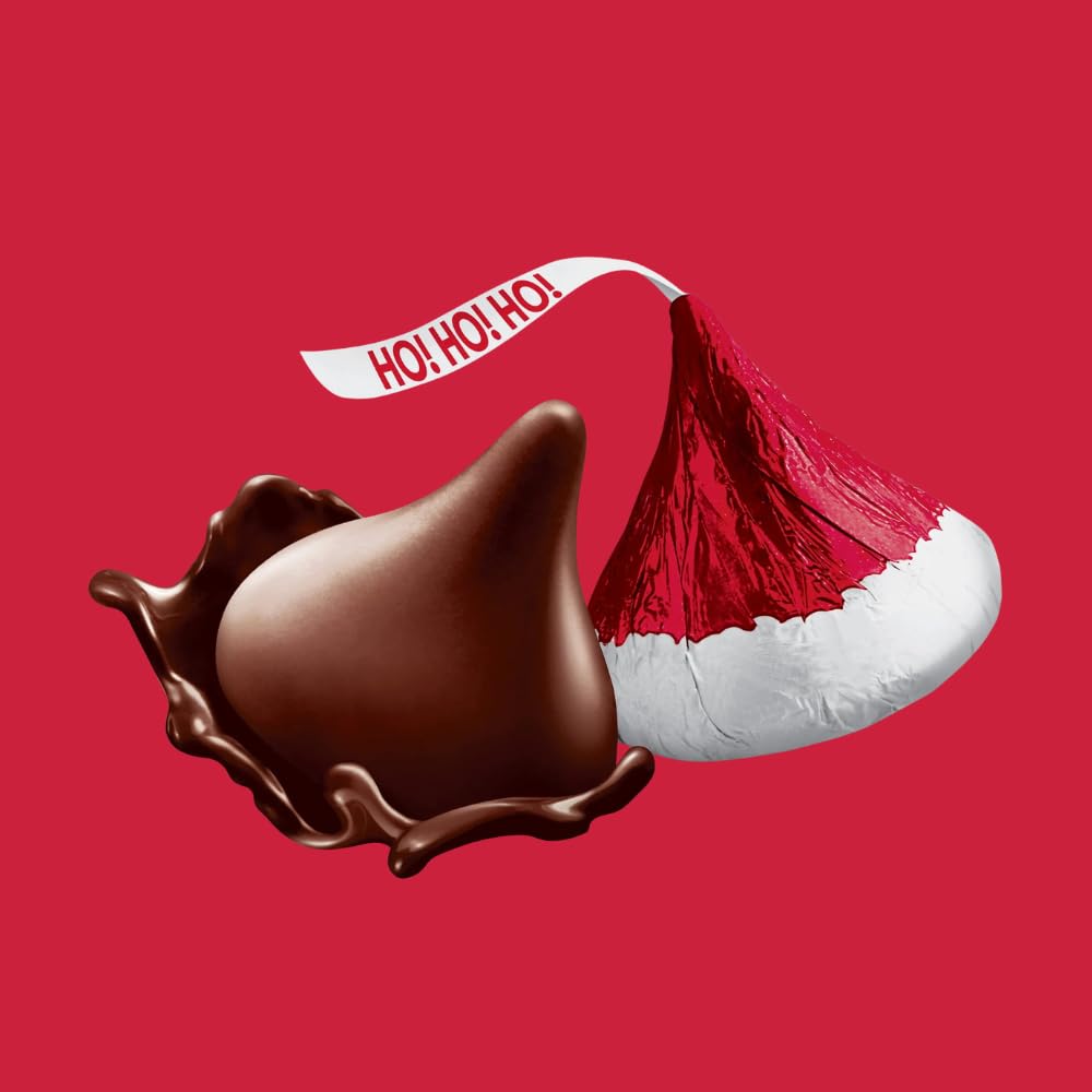 Hershey'ss Santa Hat Kisses Milk Chocolate candy - (2LB 180 pcs)