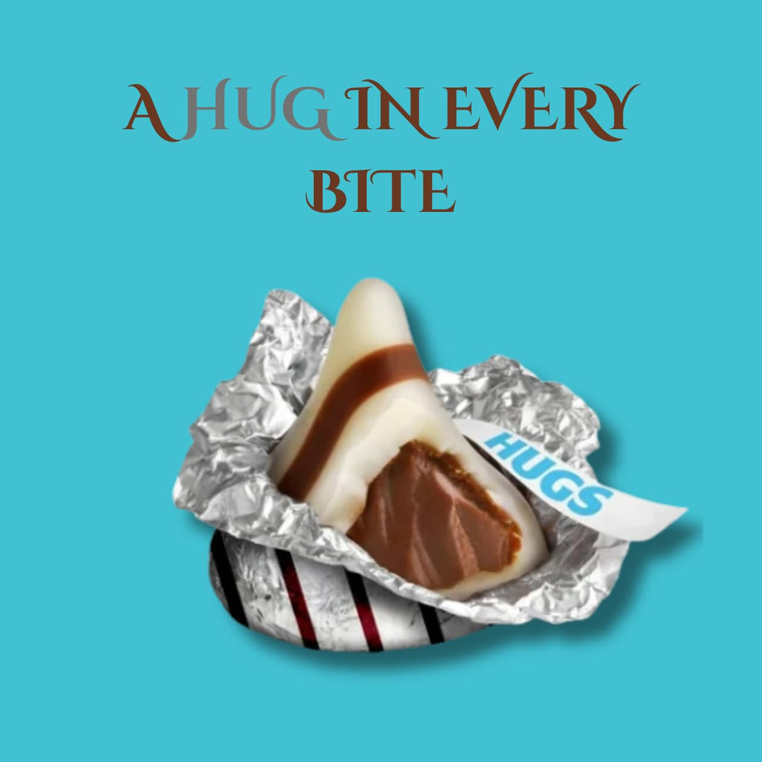 Hershey's Silver Hugs Kisses Chocolate candy - 1LB (100 pcs)