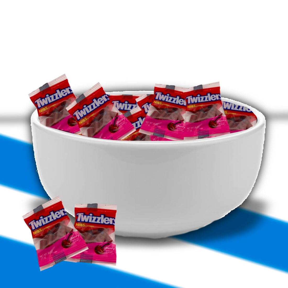 Twizzlers Cherry Flavored Nibs - 50 Pieces - Individually Wrapped Cherry Candy - Chewy & Delicious Candy for Birthdays, Easter, Christmas, Purim & Pantry (2 lbs)