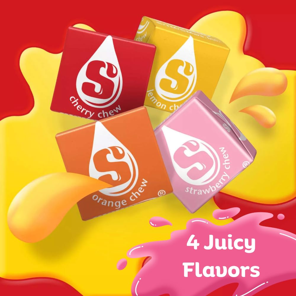 Assorted Easter Chews Starburst Candy Variety Packs - 1lb Lemon, strawberry, cherry, orrange Flavor Bulk candy - Individually Wrapped candy for Easter, Birthday Parites, Pinata & other.