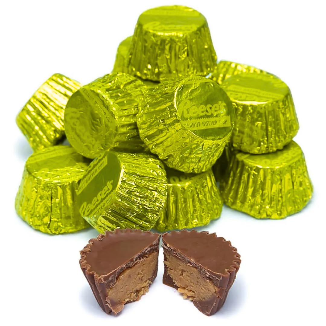 Reeses Peanut Butter Foil Cups Candy, 1lb Bulk Peanut Butter Easter Foil Cups Chocolate Candy - Deliciouse chocolate Candies For Birthday parties & all Ocassions