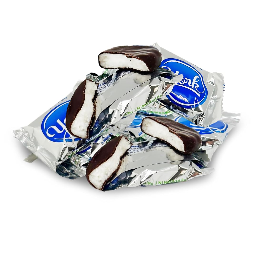 Peppermint Patties Dark Chocolate Mint Candy, Bulk Chocolate Cool Mint Candy Pack Individually Wrapped 3lb (90 Pieces)