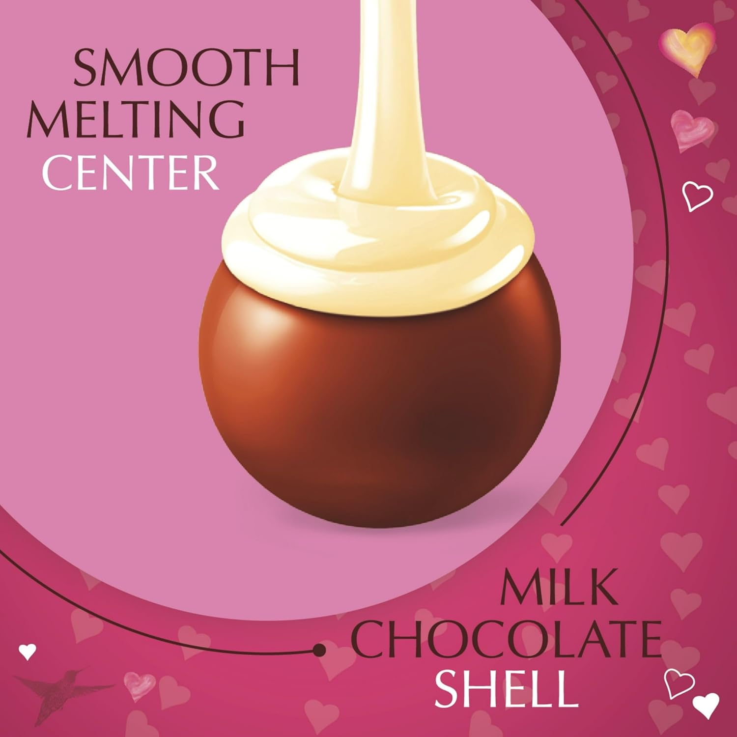LindtLindoor Valentine Day Cocoa and Creme Milk Chocolate Candy - (1lb 30 Pieces)