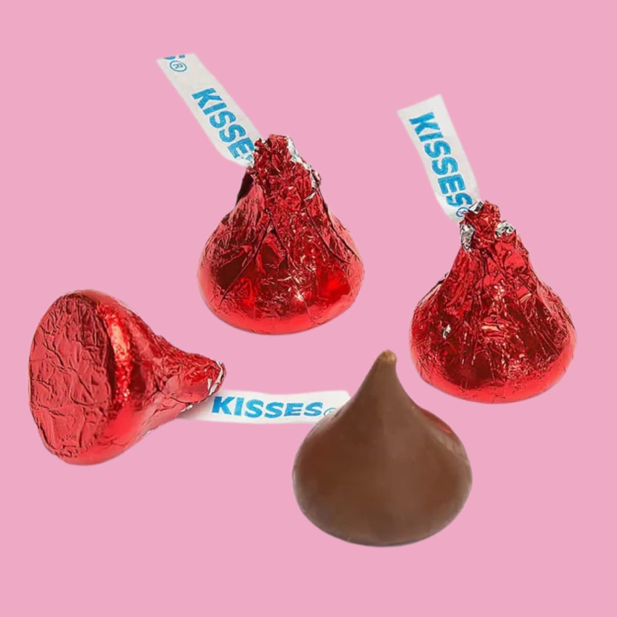 Red Candy Milk Chocolate Kisses - (2 LB 180 pcs)