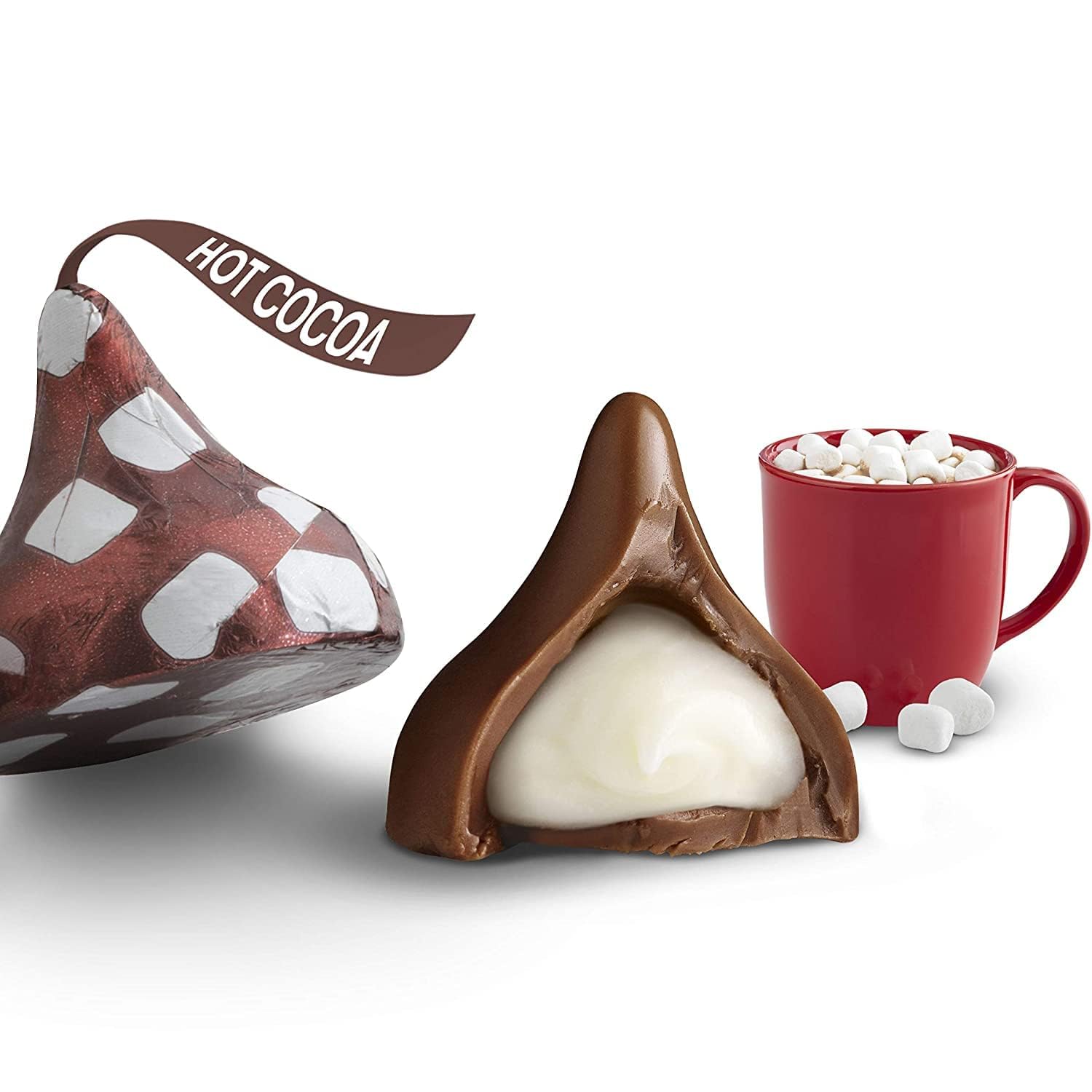 Hershey'es Hot Cocoa Kisses Mother Days Chocolate Candy - 1lb (100 pcs)