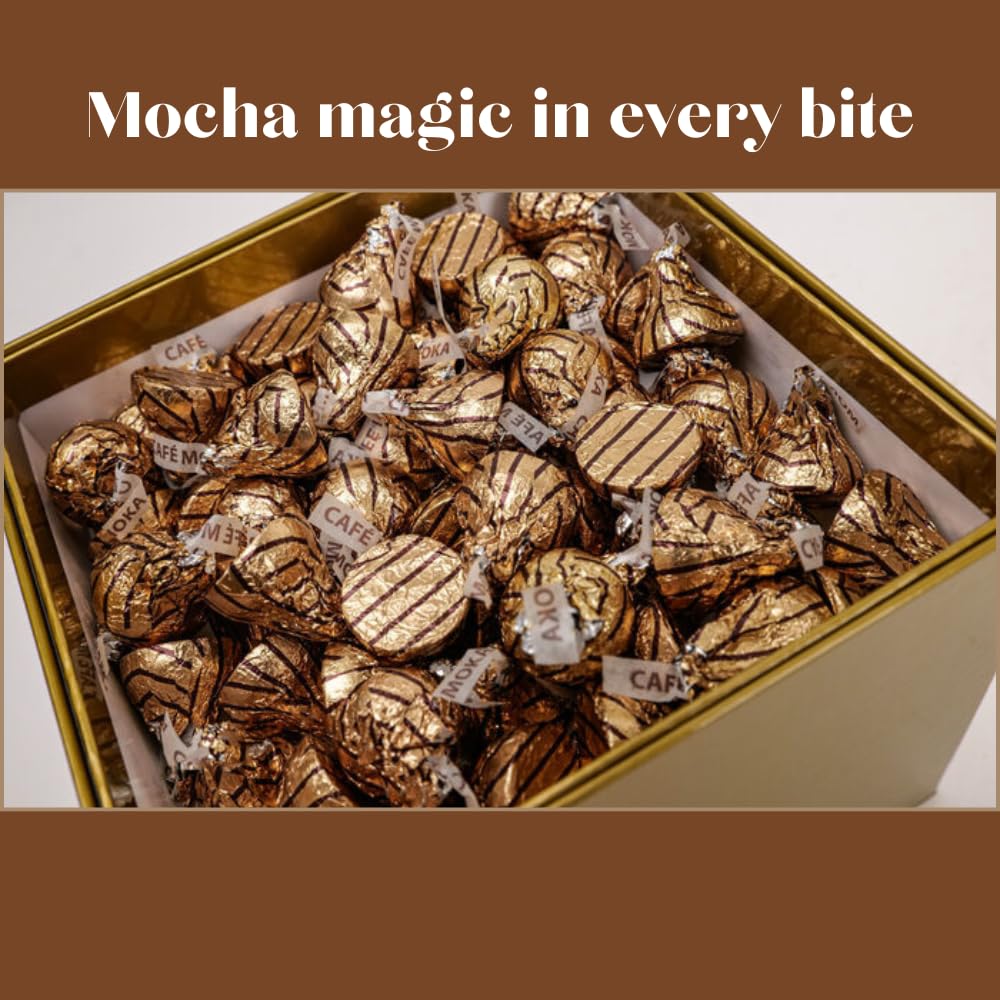 Hershey'ss Cafe Moka Kisses Milk Chocolate candy - (1 LB 90 pcs)