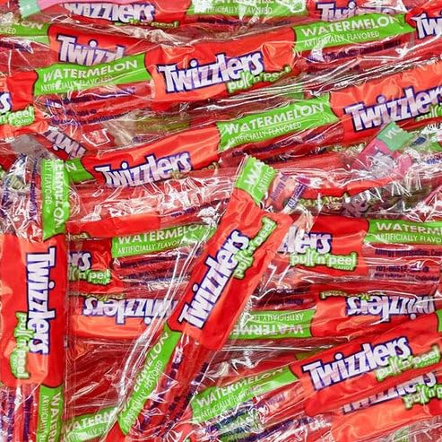 Twizlers Pull N Peel Watermelon Flavor Candy - (1lb 33+ Pieces)