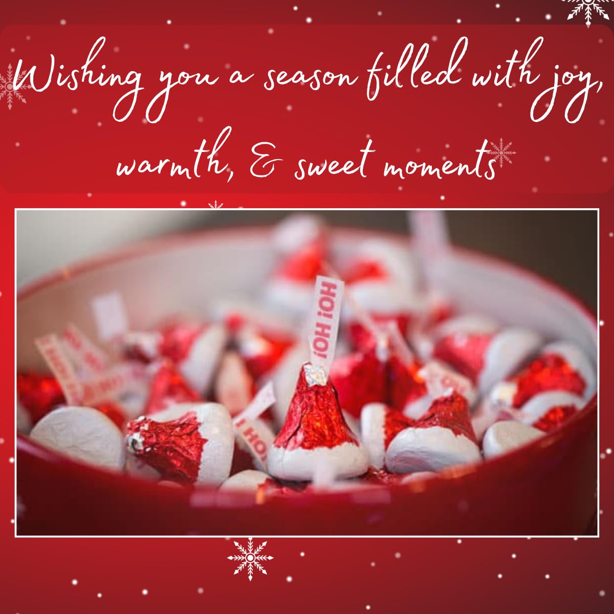Hershey'ss Santa Hat Kisses Milk Chocolate candy - (2LB 180 pcs)