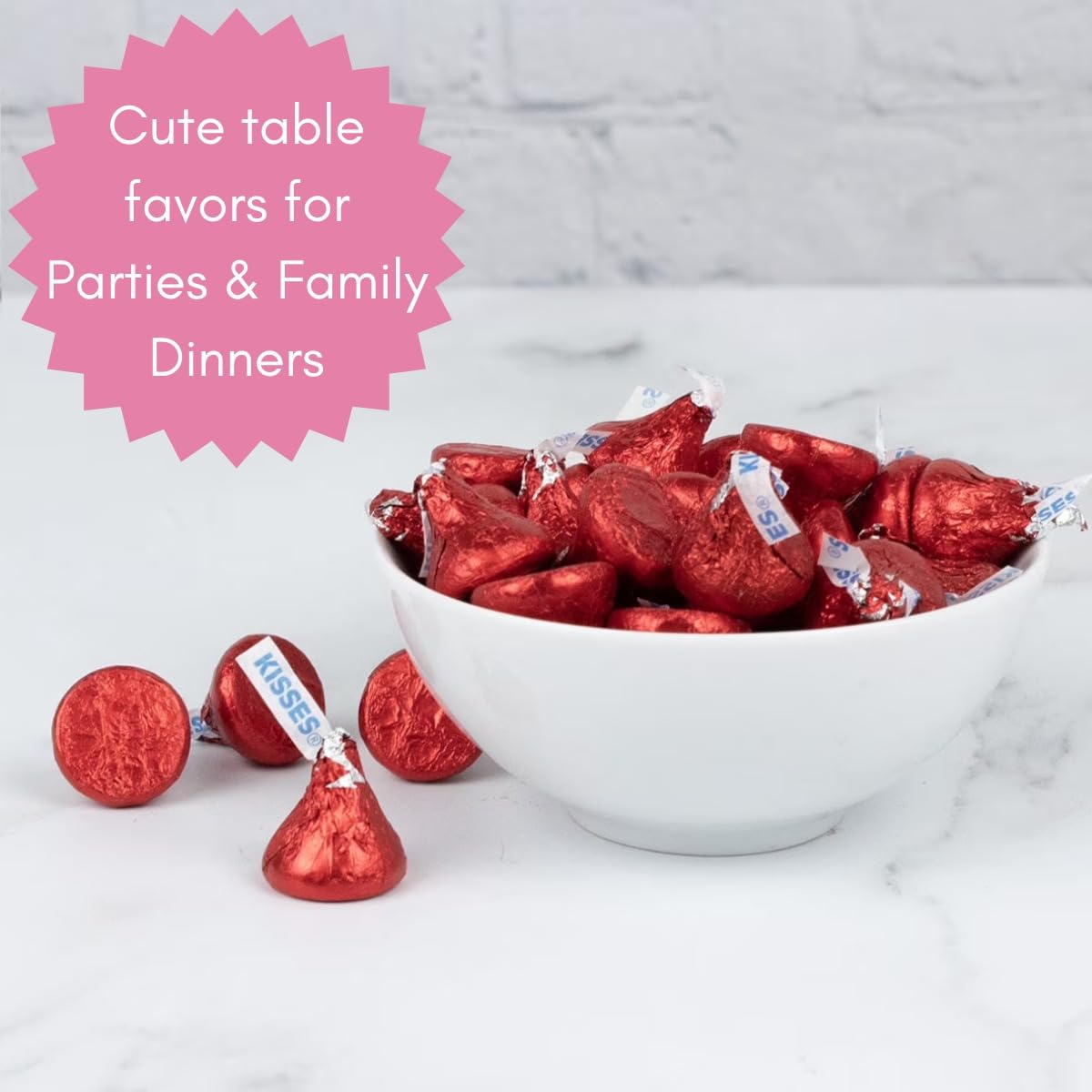 Red Candy Milk Chocolate Kisses - (2 LB 180 pcs)
