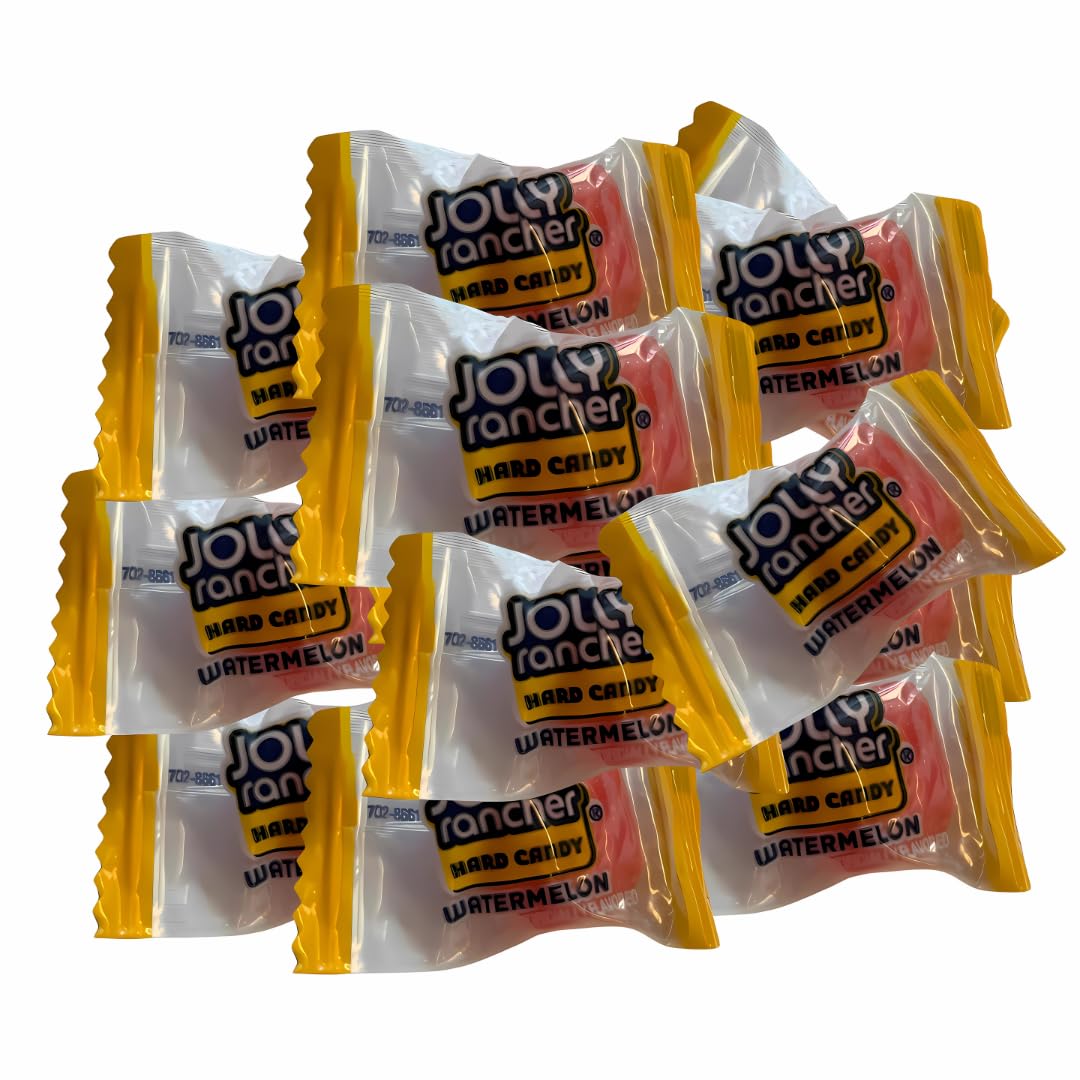 Jolly Rancher Hard Candy Squares - Watermelon Flavored Hard Candy - Individually Wrapped - 1LB