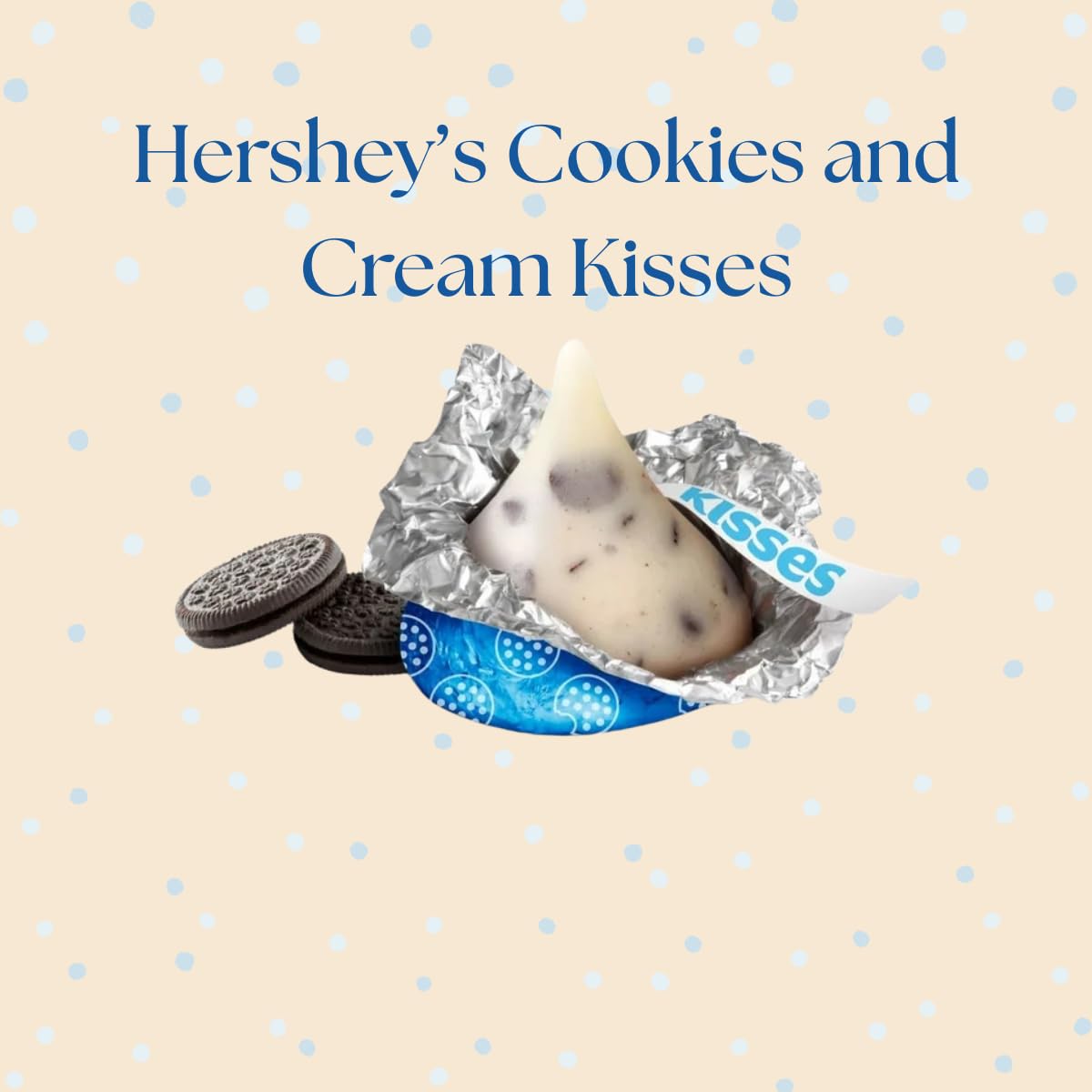 Hershey'ss Cookies & Cream Kisses Milk Chocolate candy - (1LB 90 pcs)