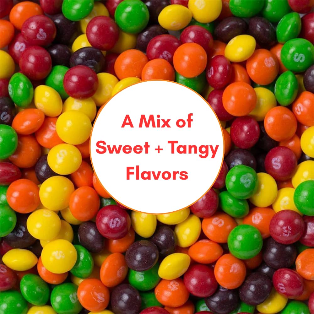 Skittles Original Fun Size Chewy Candy- 2lb (60 Pieces) Bulk Candy Bag with Classic Strawberry, Grape, Lemon, Orange, and Lime Flavors for Halloween, Fun Parties, and Celebrations.