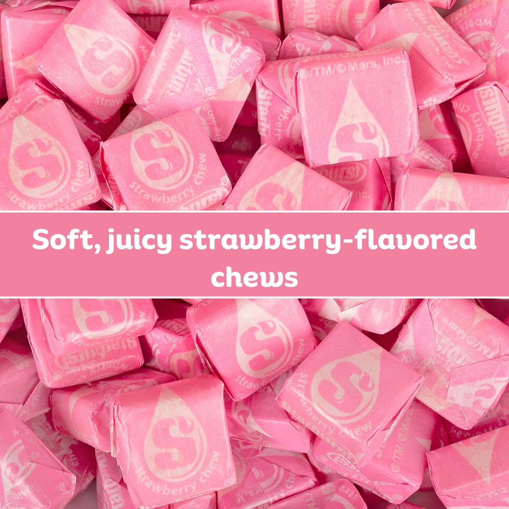 Starbarst Strawberry Easter Chews Candy Variety Packs - (1lb) Strawberry Flavor Bulk candy - Individually Wrapped candy for Easter, Birthday Parites, Pinata & other.