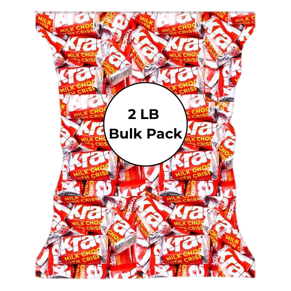 Hershey's Krackel Chocolate Candy 2lb Bag - Bulk Individually wrapped Chocolate Bars candy, Bulk chocolates Candy for Easter, Snacking, Pinata, Celebrations, Gifting & More!