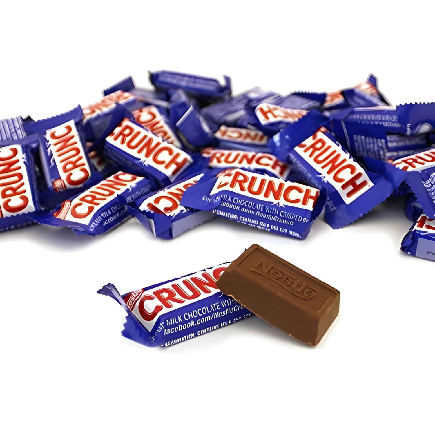 Crunch Snack Size Chocolate Bars Milk Candy, 3 lb Crunch Chocolate Candy Bars, Snack Size Crunch Bars Great Treats for Easter and Thanksgiving, Pinata Candy Bowls, & More!
