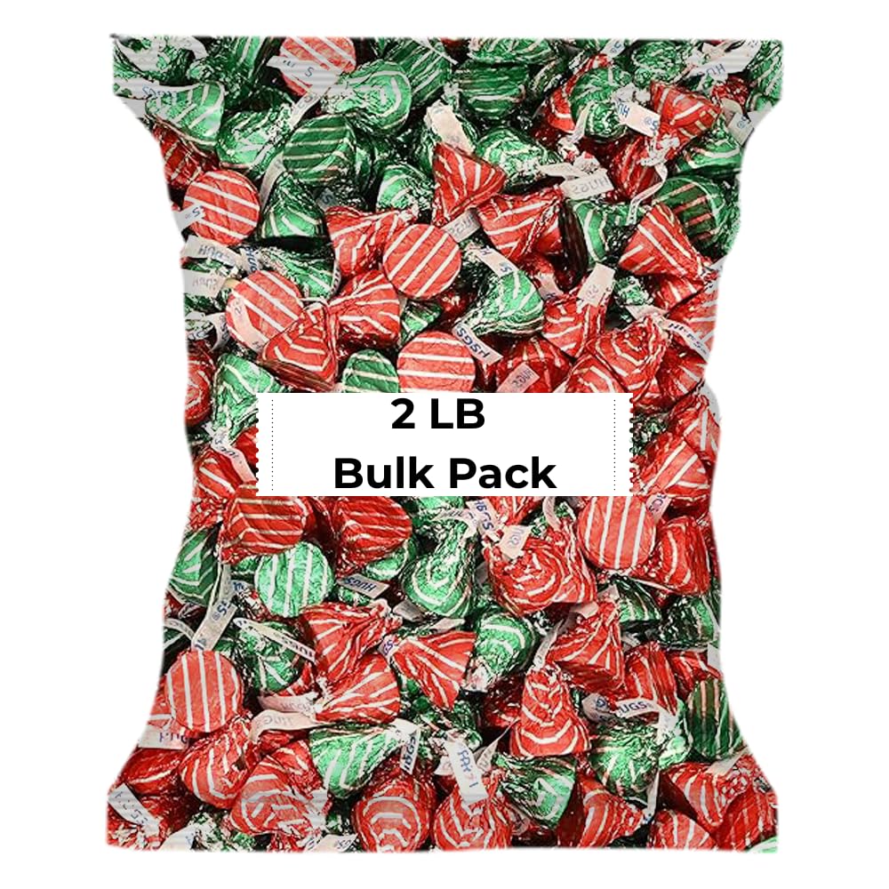 Hershey'ss Cristmas Hugs Kisses Milk Chocolate candy - (2LB 180 pcs)