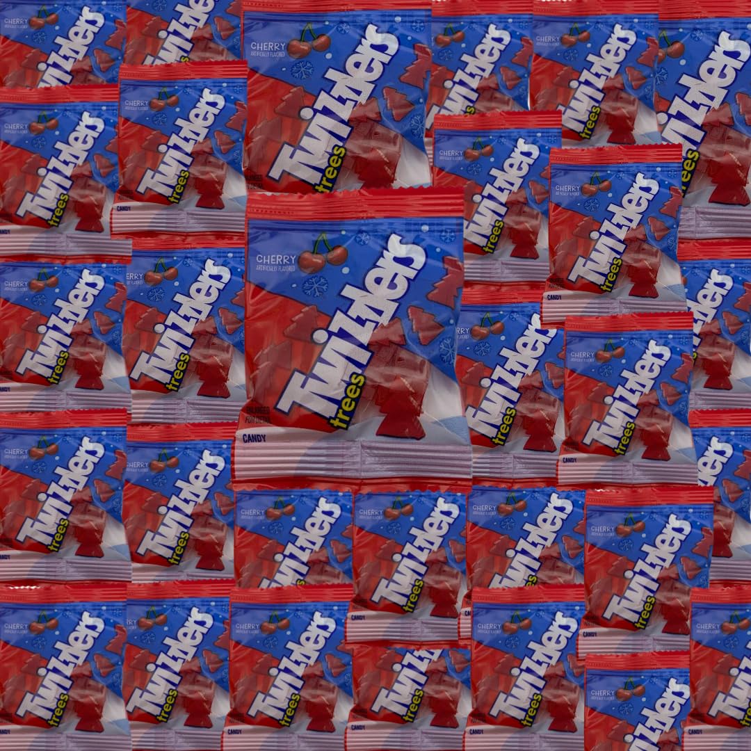 Twizlers Trees cherry Flavor Christmas Candy - (1lb 20+ Pieces)