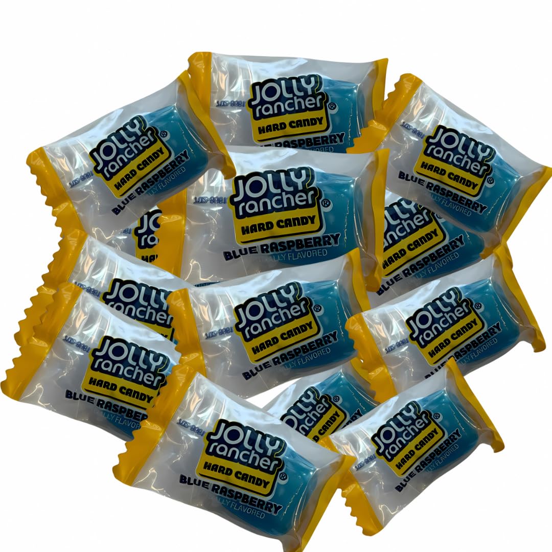 Jolly Rancher Hard Candy Squares - Blue Respberry Flavored Hard Candy - Individually Wrapped - 1LB