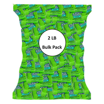 Jolly Ranchers Chews Candy - Green Apple Flavor - 190 Pieces of Intense Green Apple Blast - Individually Wrapped Delicious Candy Chews for Birthdays, Easter, Christmas & Pantry (2 lbs)