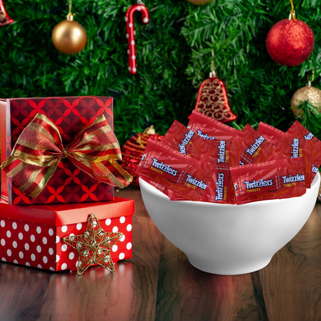 Twizlers Strawberry Flavor Twist Candy - (2lb 70+ Pieces)