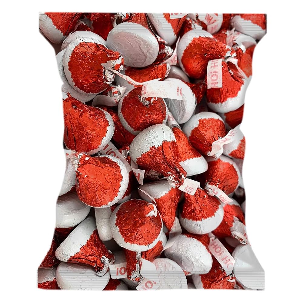 Hershey'ss Santa Hat Kisses Milk Chocolate candy - (2LB 180 pcs)