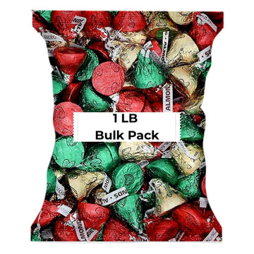 Hershey'ss Cristmas Almond Kisses Milk Chocolate candy - (1LB 90 pcs)