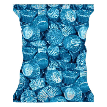 Resees Peanut Butter Blue Foil Cups Candy, 1lb Bulk Chocolate Candy - Delicious Peanut Butter Chocolate Candies for Birthday Parties, Easter & All Occasions