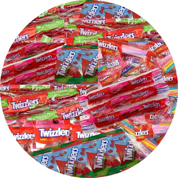 Assorted Twizlers Easter Candy - 2lb Bulk Twizlers Assorted Trees Bunnies & Nibs cherry Flavor, Pull N Peel cherry, Watermelon, Strawberry Twist & Rainbow Flavored Candy