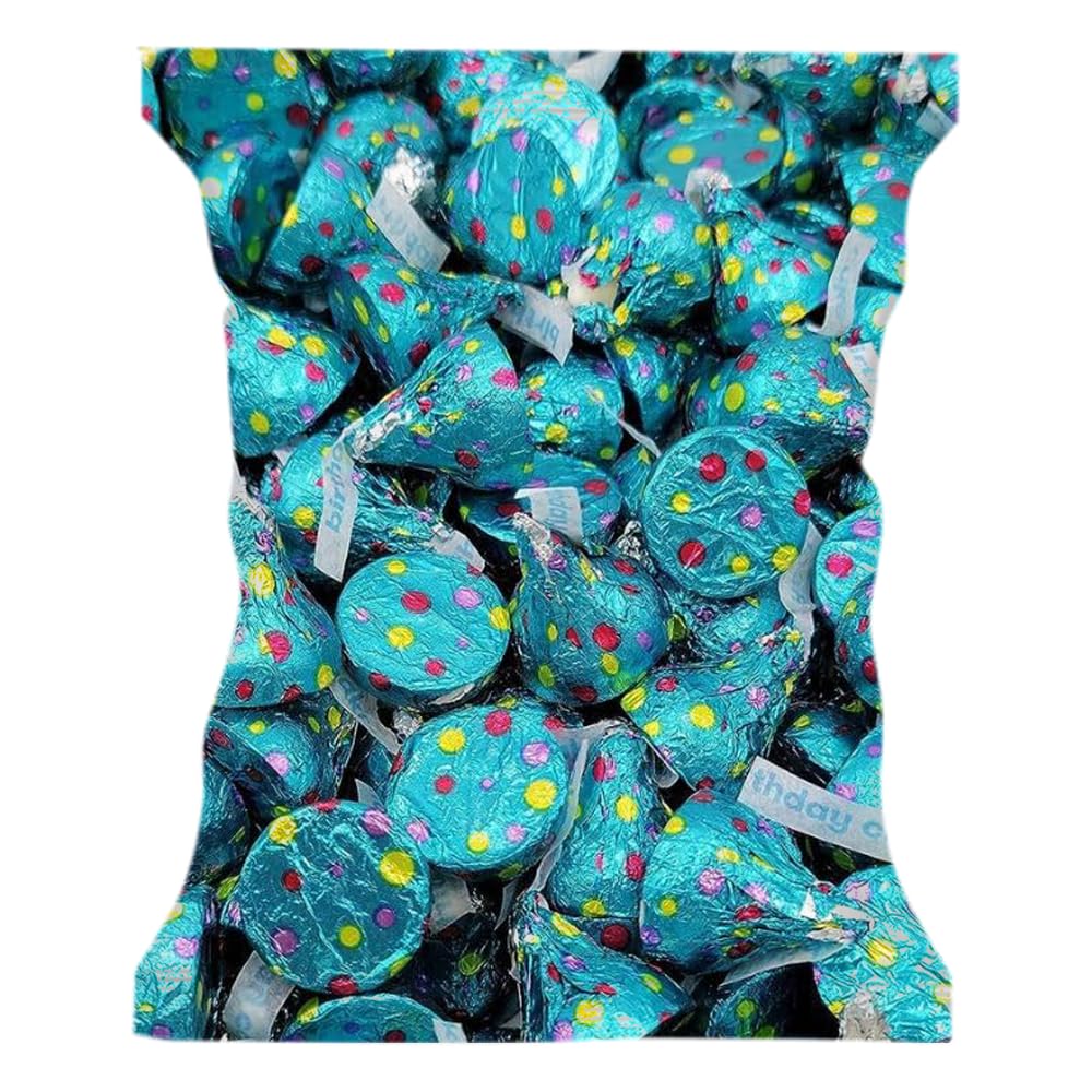 Kisses Birthday Cake Flavored Creme with Sprinkles - (2 LB 180 pcs)