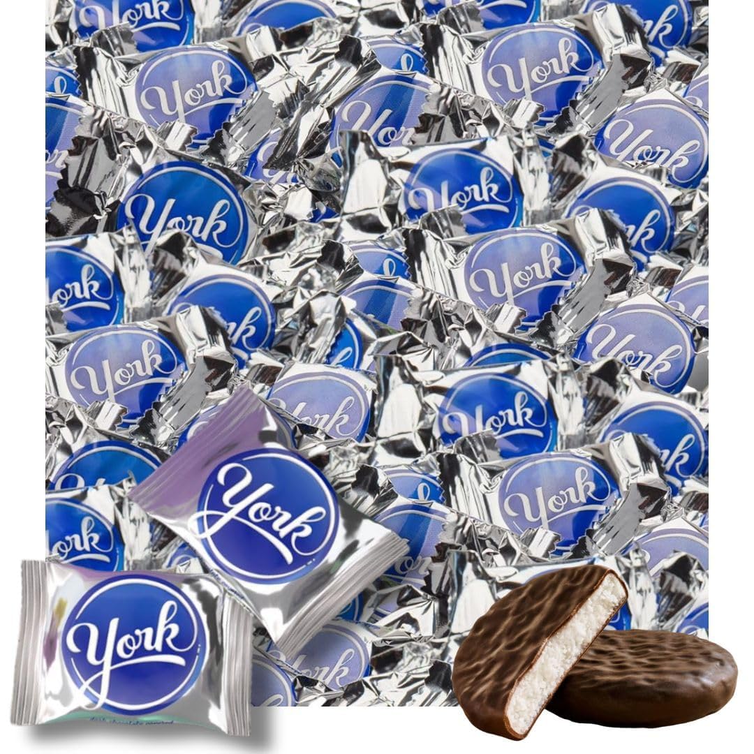 Peppermint Patties Dark Chocolate Mint Candy, Bulk Chocolate Cool Mint Candy Pack Individually Wrapped 3lb (90 Pieces)