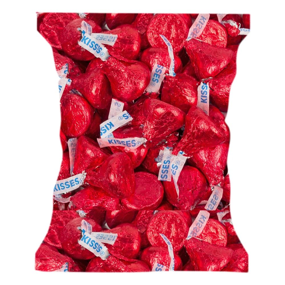 Red Candy Milk Chocolate Kisses - (2 LB 180 pcs)