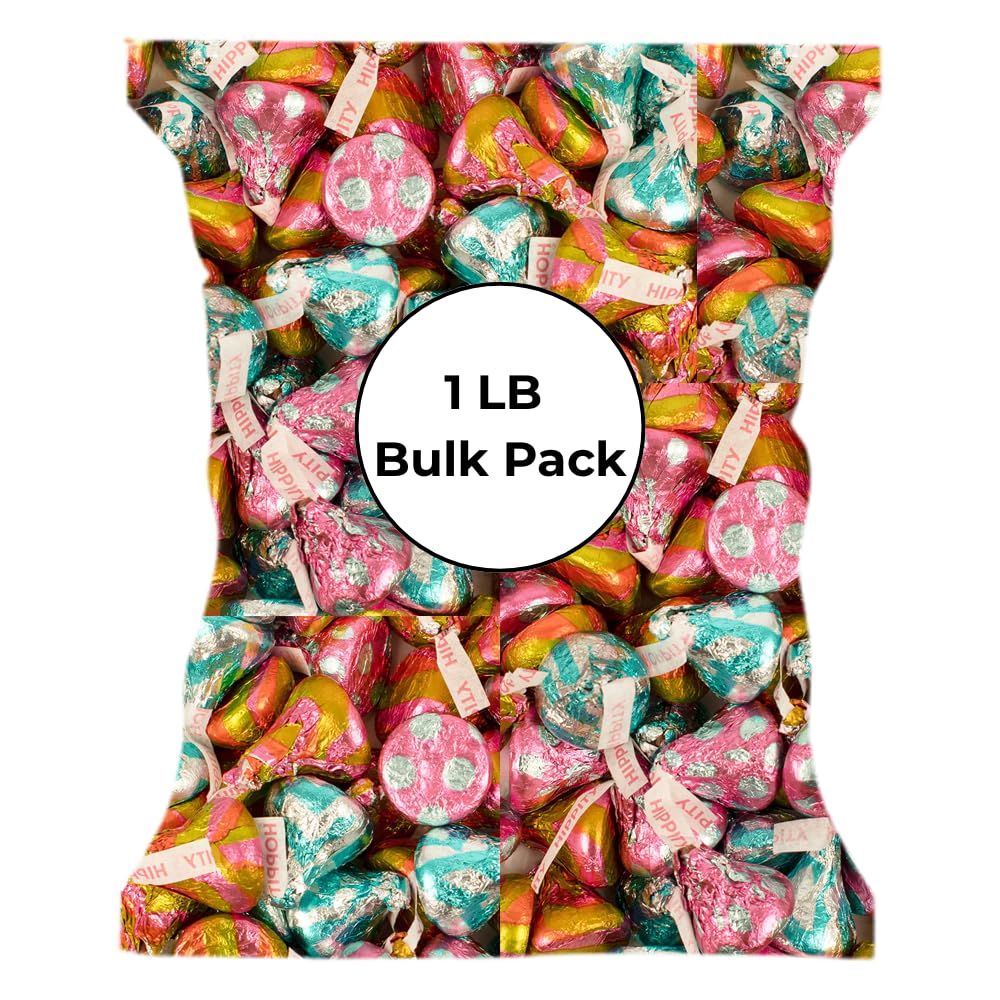Hershey'ss Easter Hippity Hoppity Kisses Milk Chocolate candy - (1LB 90 pcs)