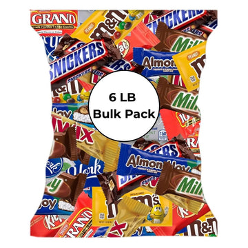 Assorted Chocolate Candy Variety Pack - 6lb Assorted Bulk Chocolate Candy & Chocolate Gifts - Halloween Chocolate Candy Individually Wrapped- Mixed Candy Chocolate Assortment Bags