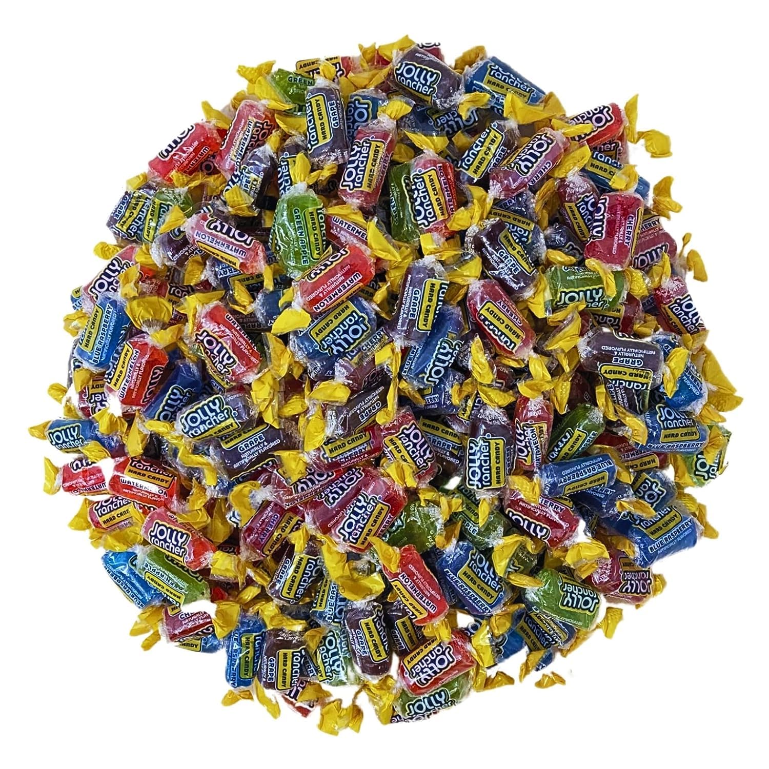 Jolly Rancher Premium Flavored Hard Candy - Individually Wrapped - Bulk Candy Bag - Long-Lasting Fruit Flavor Delight - Resealable Bag (1 Pound, Assorted)