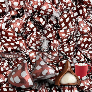 Hershey'es Hot Cocoa Kisses Mother Days Chocolate Candy - 1lb (100 pcs)