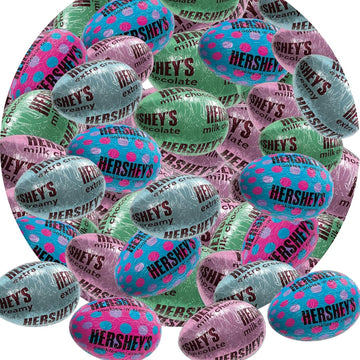 Hershey's Easter Assorted Eggs Chocolate Candy - 1lb Individually wrapped Sweet & Creamy chocolate Eggs Candy - Bulk Easter chocolate candy for Snacking, Pinata, Parties Gifting & More!