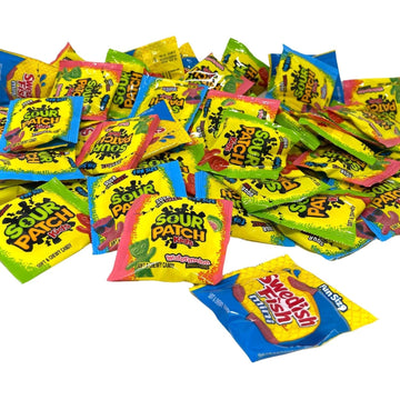 Swidish Fish & Sourpatch Soft Chewy & Gummy Candy Variety Pack- 1lb (70 Pieces)