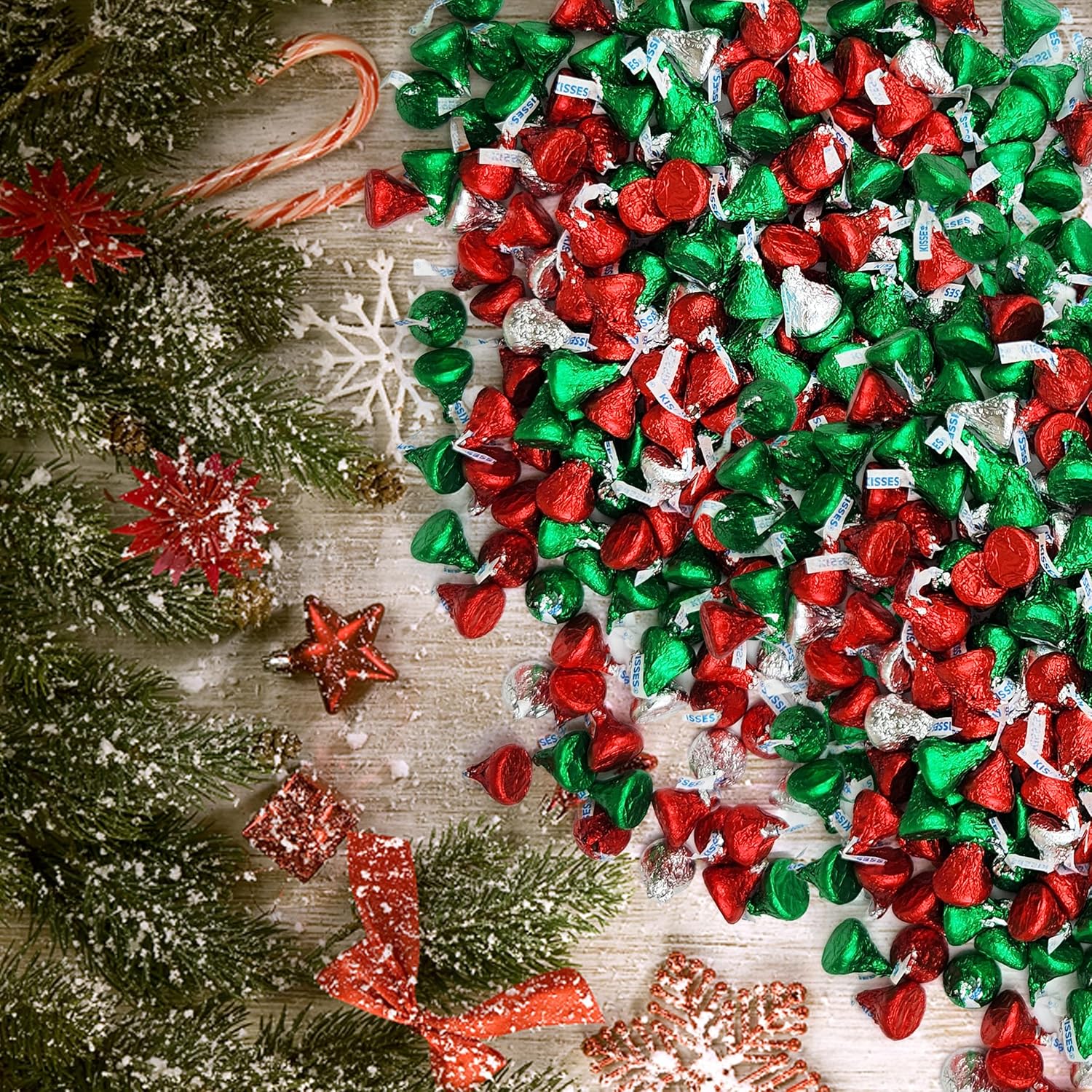 Hershey'ss Festive Kisses Chocolate candy - 4LB (400 pcs)