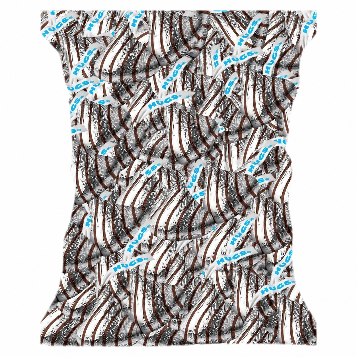 Hershey's Silver Hugs Kisses Chocolate candy - 1LB (100 pcs)